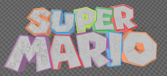 Enseigne Super Mario – Fichiers STL & 3MF pour impression 3D