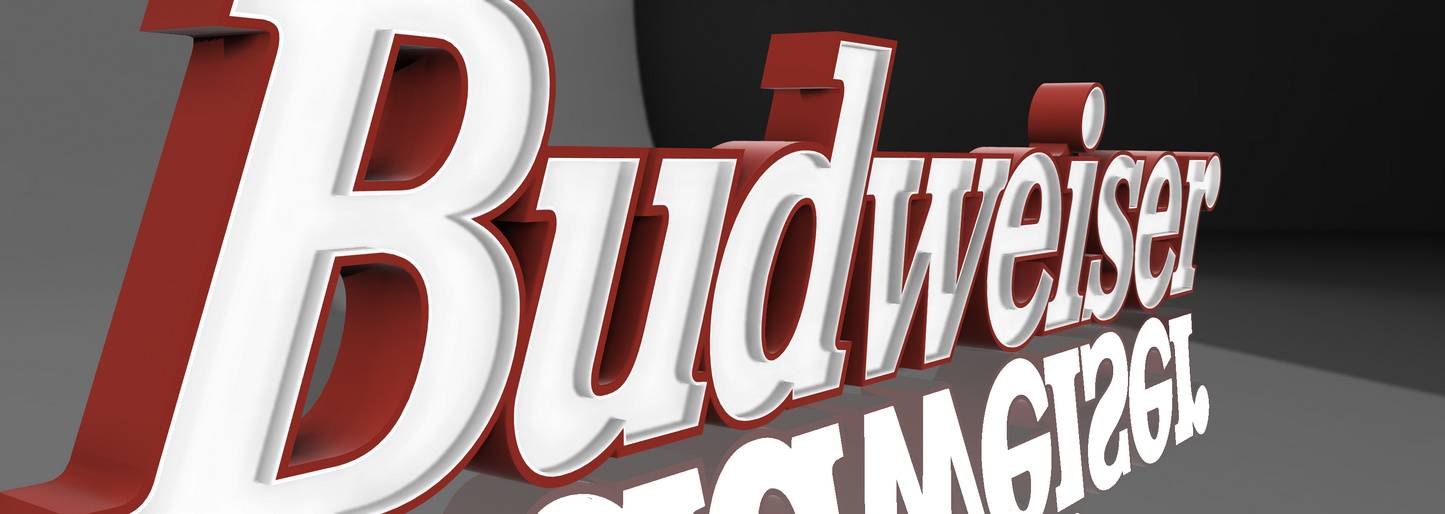 Enseigne Budweiser – Fichiers STL & 3MF pour impression 3D