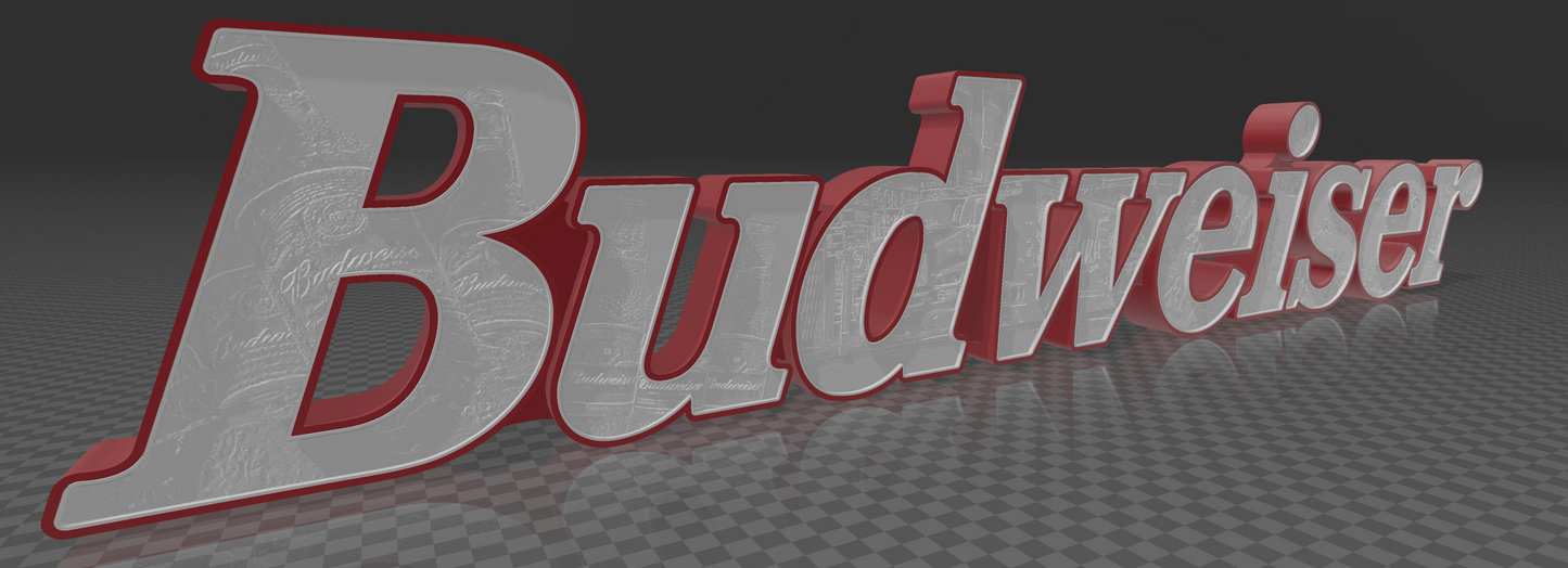 Enseigne Budweiser Lithophanie – Fichiers STL & 3MF pour impression 3D