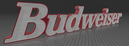 Enseigne Budweiser Lithophanie – Fichiers STL & 3MF pour impression 3D