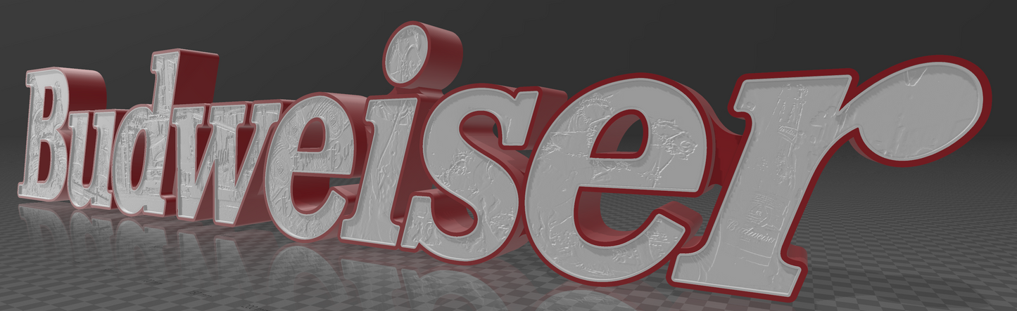 Enseigne Budweiser Lithophanie – Fichiers STL & 3MF pour impression 3D