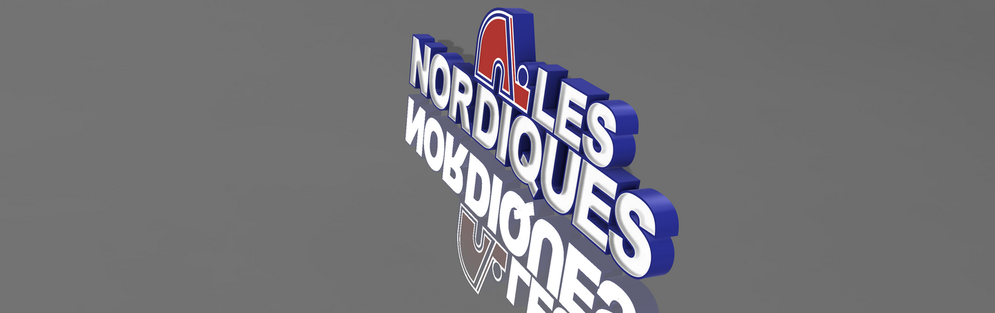 Enseigne Nordiques de Québec – Fichiers STL & 3MF pour impression 3D