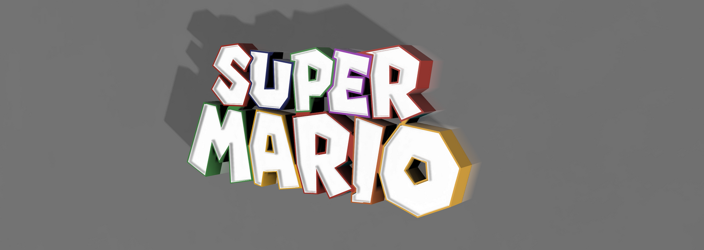 Enseigne Super Mario – Fichiers STL & 3MF pour impression 3D