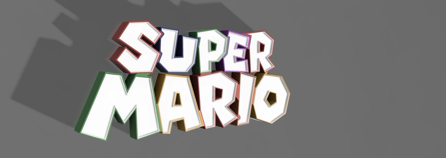 Enseigne Super Mario – Fichiers STL & 3MF pour impression 3D