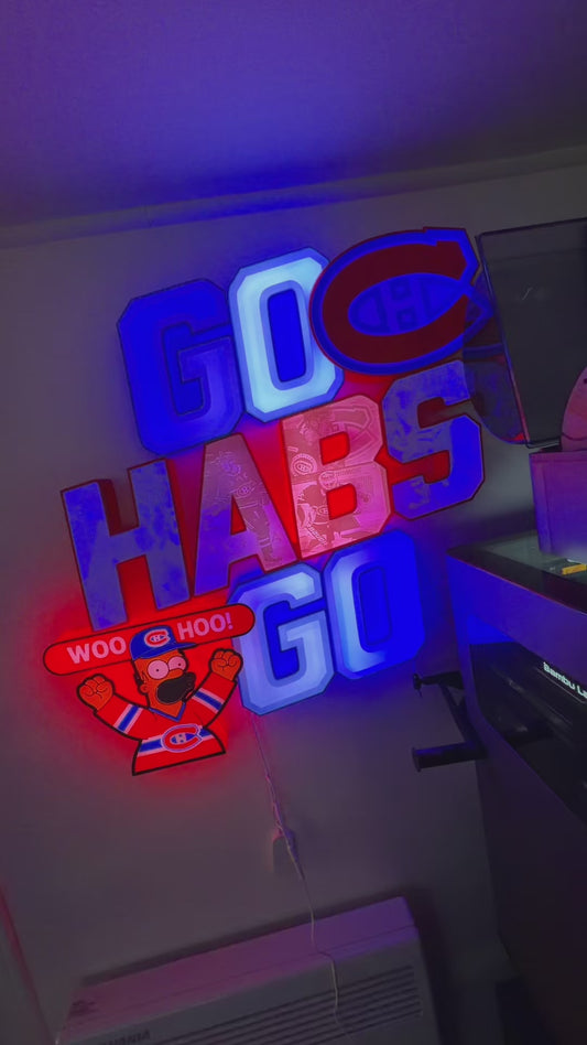 Enseigne lumineuse GO HABS GO – Édition Premium